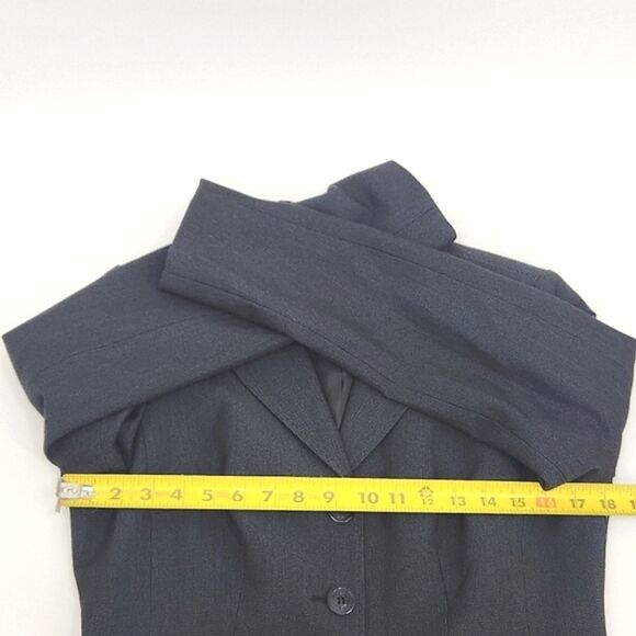 Vintage Ann Klein Blazer Suit Jacket Womens Size 8 Gray Single Breasted - Picture 7 of 9